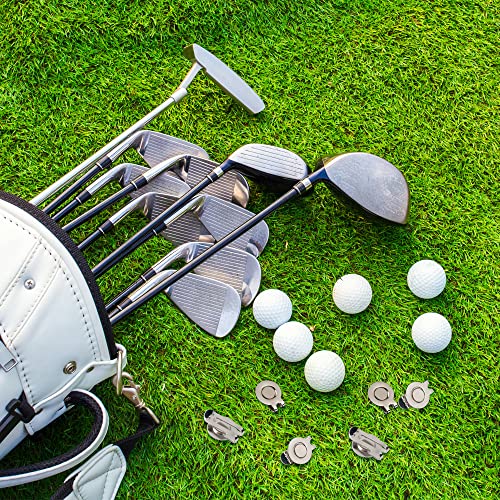 TXIN 6 Pieces Golf Cap Clip Ball Marker Holders, Silver Magnetic Golf Hat Clip Magnetic Golf Ball Marker Holder for Pants Hats Bags - Image 4
