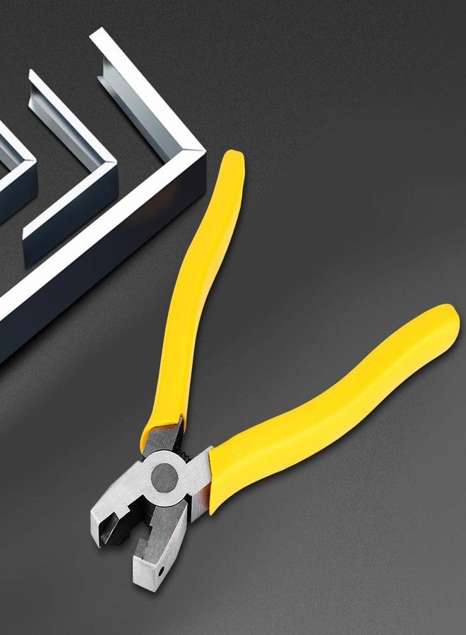 TeamSky V Groove Notch Cutter, 8 in 90 Degree Folding Bending Pliers, Angle Shear Aluminum Frame 90 Degree Scissors Hemming Pliers for Aluminum Alloy Hemming of Wire Slots Cutting V Groove - Image 5
