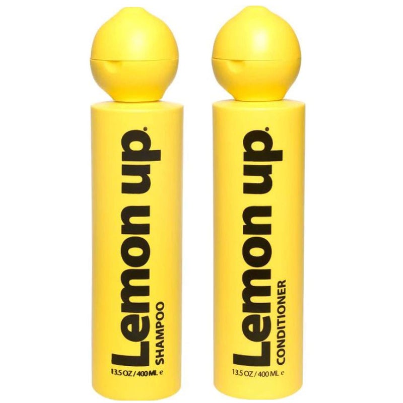 L E M O N Limited Edition Lemon Scented Hair Care Shampoo & Conditioner Set, Hydrating, Helps Control Oil and Add Shine to Dry Hair, 13.5 oz Bottles (Set of 2)