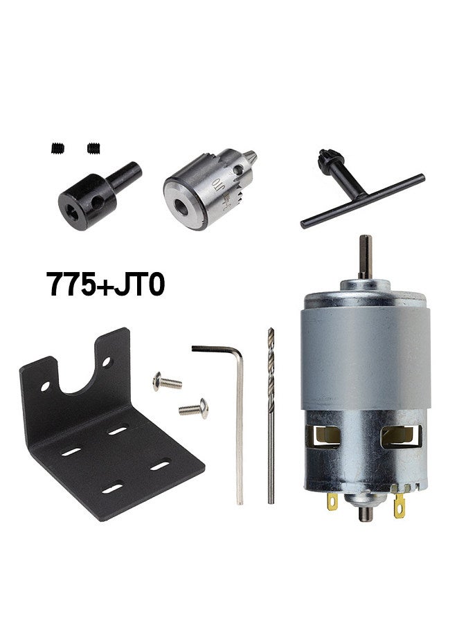 12-24VDC 775 Motor Max 10000 RPM Ball Bearing Large Torque Electronic Component Motor High Power Low Noise Gear Motor Driver for Electrical Tools DIY - Image 2