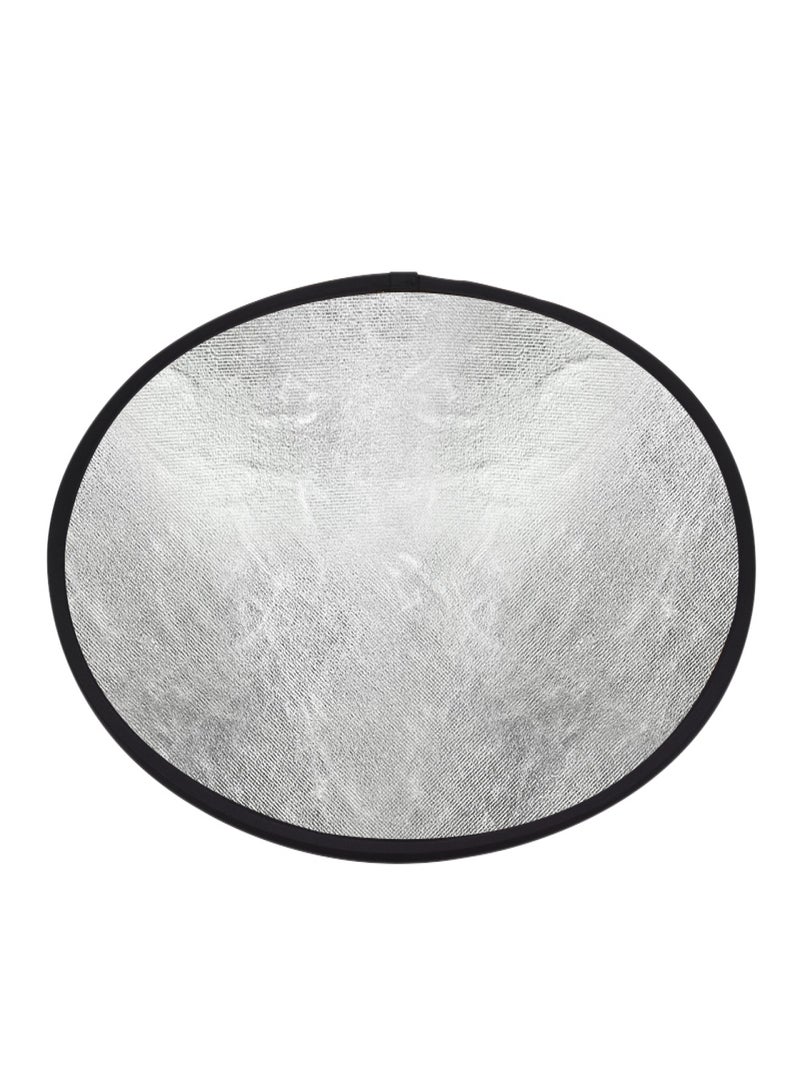 ANDOER 24" 60cm Portable Collapsible Disc Light Reflector Photography Reflector Gold and Silver 2-in-1 for Portrait Photography Live Streaming  - Image 4
