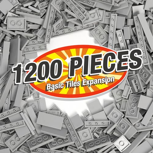 MANNIDOO Classic Moc 9 Sizes Expansion Set  1200 Flat Pieces Compatible with Lego Light Grey - Image 1
