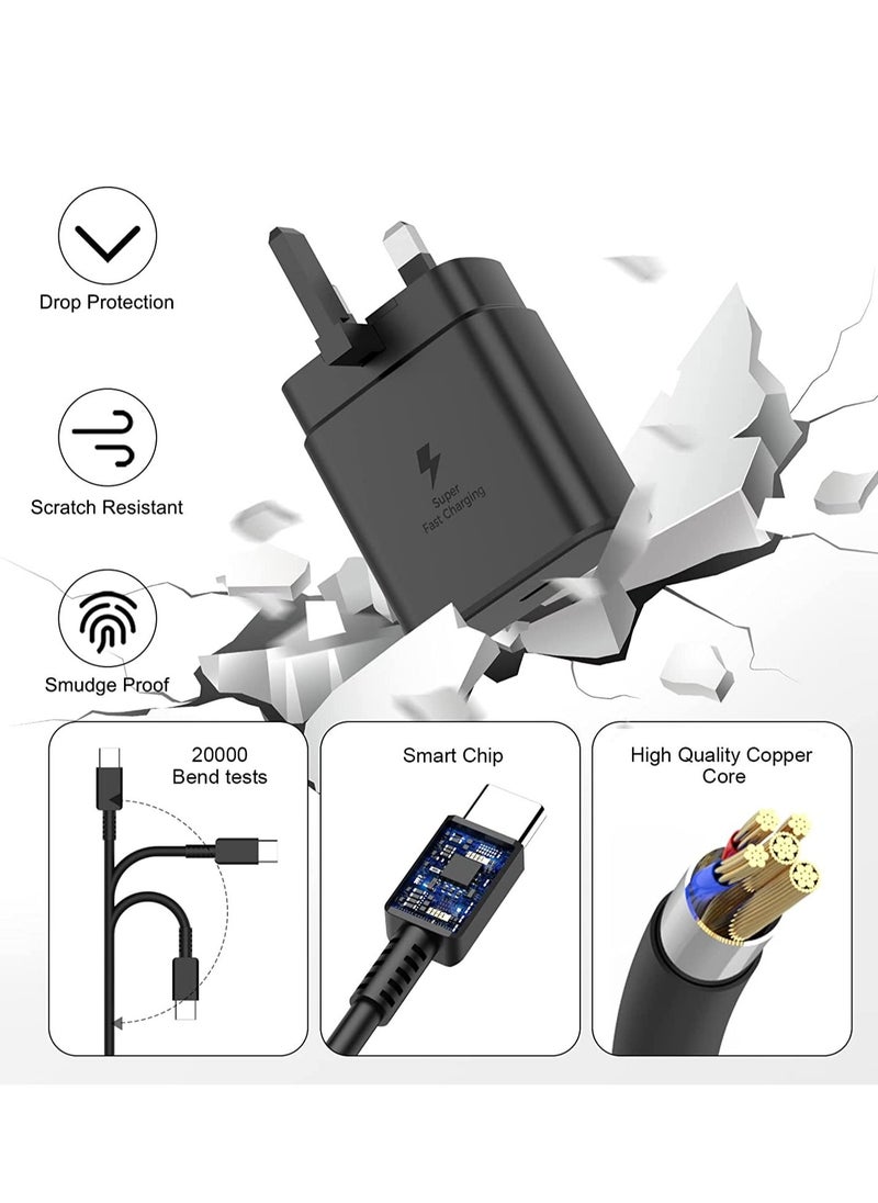 Generic - 45W USB C Super Fast Charger, Power Supply Adapter for Samsung Galaxy Tab S9/S8/S8+ Ultra/Tab S8/Tab S7/S7/S7+/A55, Galaxy S24 Ultra/S23+/S22 Ultra/S22+/S22/S20/Note20, PPS Charger USB C Plu - Image 1