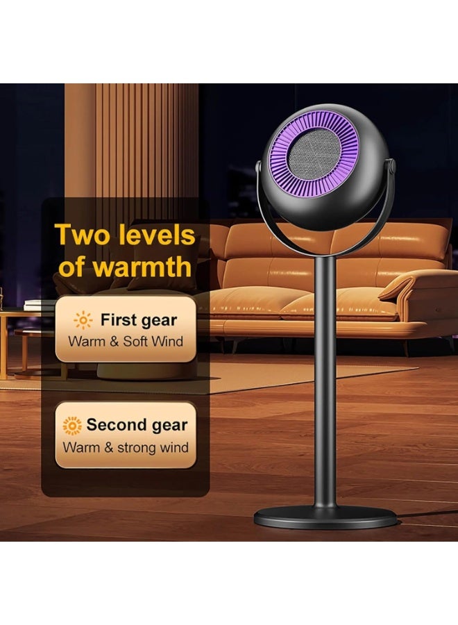 Height-adjustable floor heater for quickly heating an entire room, suitable for indoor use in a home or office. - Image 2