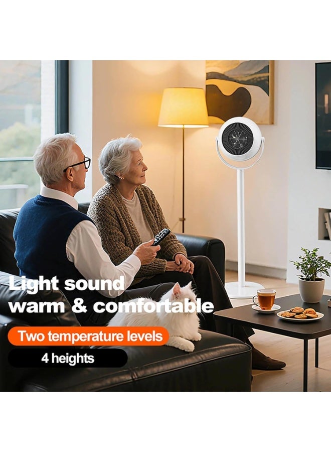 Height-adjustable floor heater for quickly heating an entire room, suitable for indoor use in a home or office. - Image 5