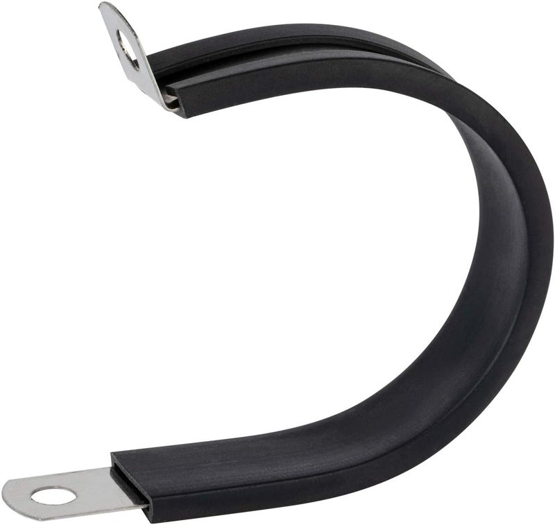 ISPINNER 12 Pack 1.5 Inch Rubber Cushioned Stainless Steel Cable Clamp, Hose Clamp, Pipe Clamp (1-1/2 Inch) - Image 1
