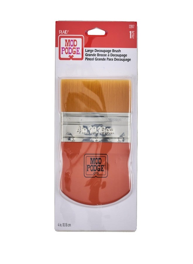 Mod Podge Brush Applicator 4-Inch, 12917 Gold Taklon - Image 1