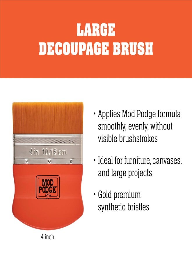 Mod Podge Brush Applicator 4-Inch, 12917 Gold Taklon - Image 3