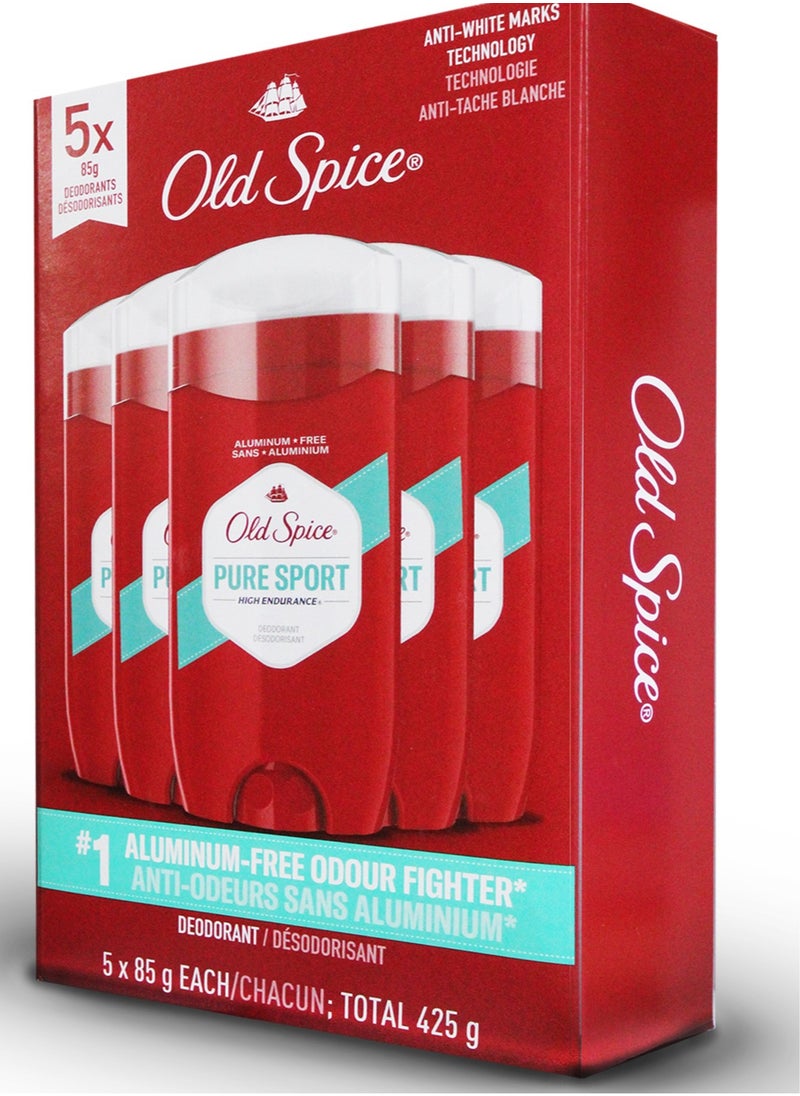 Pure Sport Aluminum Free High Endurance Deodorant 5 x 85g