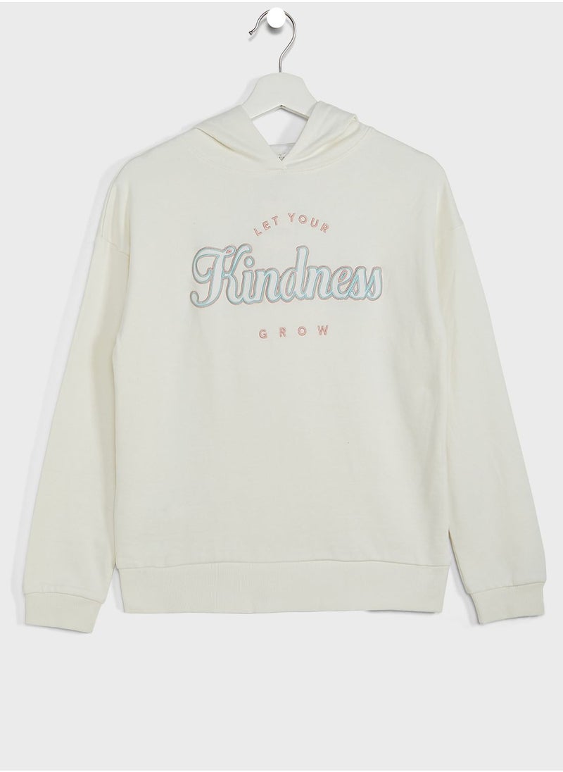 MANGO - Kids Slogan Hoodie - Image 1