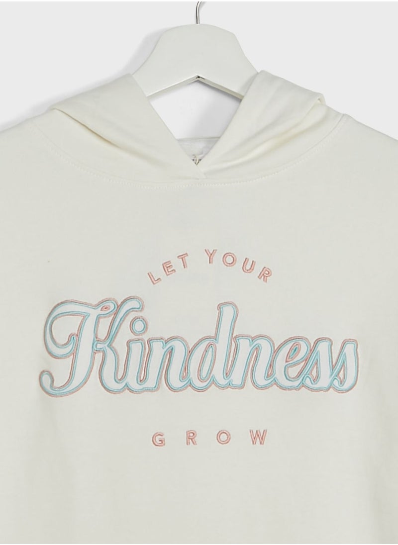 MANGO - Kids Slogan Hoodie - Image 1