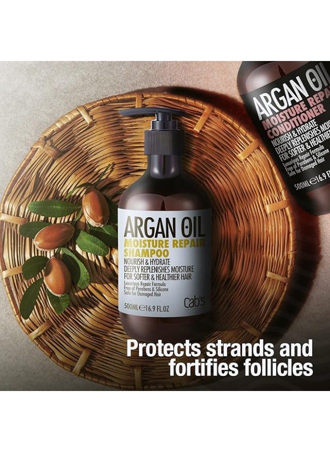 Cab's Moroccan Argan Oil Shampoo - Restorative & Volumizing Repair Shampoo  - Image 2