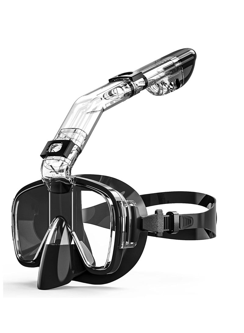 SYOSI Snorkel Mask, Scuba Mask Anti-Fog Anti-Leak with Camera Mount Diving Mask Snorkeling Mask, for Adults and Young  - Image 1