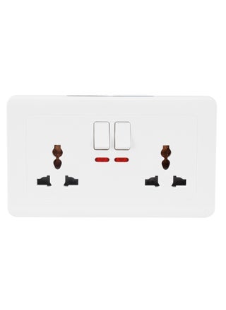 Universal Double Socket with 2 Switch- EPSEL1505 with Indicator Lights, Stylish and Simple Design, Perfect for Home, Bedroom, Office, etc.White - pzsku/ZC79BA5AB2A7463DB04B5Z/45/_/1716205556/84b9b24e-fd52-4872-8c0d-4b88e7bd3724