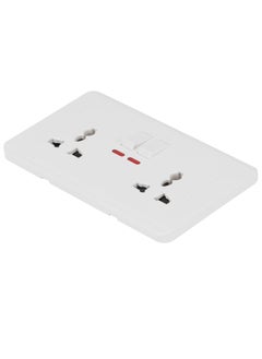 Epsilon Universal Double Socket with 2 Switch- EPSEL1505 with Indicator Lights, Stylish and Simple Design, Perfect for Home, Bedroom, Office, etc.White  - Image 5
