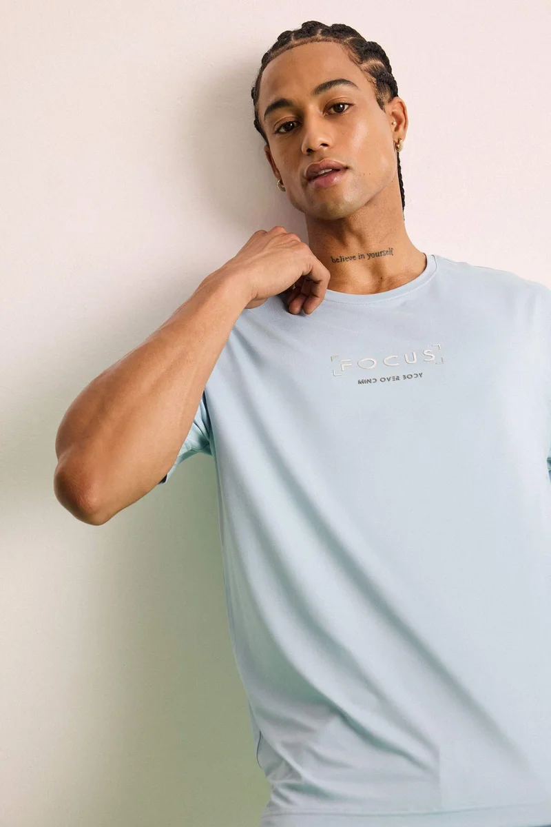 DeFacto DeFactoFit Standard Fit Crew Neck Printed Sports T-Shirt