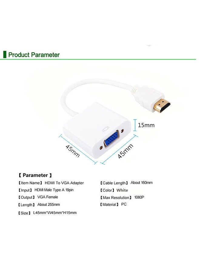 KUAZIVI HDMI to VGA Connects Adapter HDMI Male to VGA Female Adapter for Computer Projector HDTV Desktop Laptop PC Monitor  - Image 5