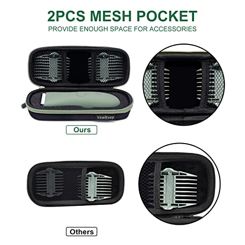 Yewltvep Case for Meridian Shaver, Hard Bags Compatible with MANSPOT Groin Hair Trimmer Without Recharge Dock, Storage Case for Meridian Trimmer with Shockproof Detachable Insert Foam - Image 4