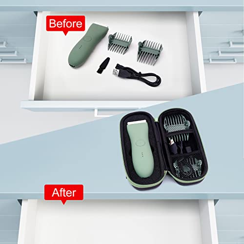 Yewltvep Case for Meridian Shaver, Hard Bags Compatible with MANSPOT Groin Hair Trimmer Without Recharge Dock, Storage Case for Meridian Trimmer with Shockproof Detachable Insert Foam - Image 3