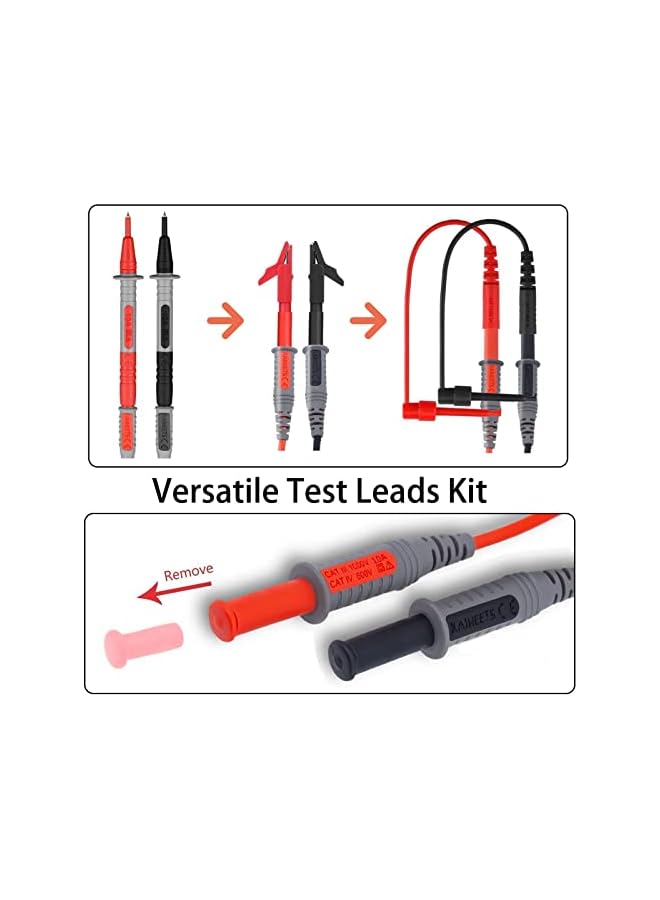 PROMASS promass 10A 1000V Multimeter Test Leads Kit Alligator Clips Probe Multi Meter Electric Tester leads Test Multitester Test Lead Kit Set Electric Tester Leads Probe Wire Pen Cable  - Image 3