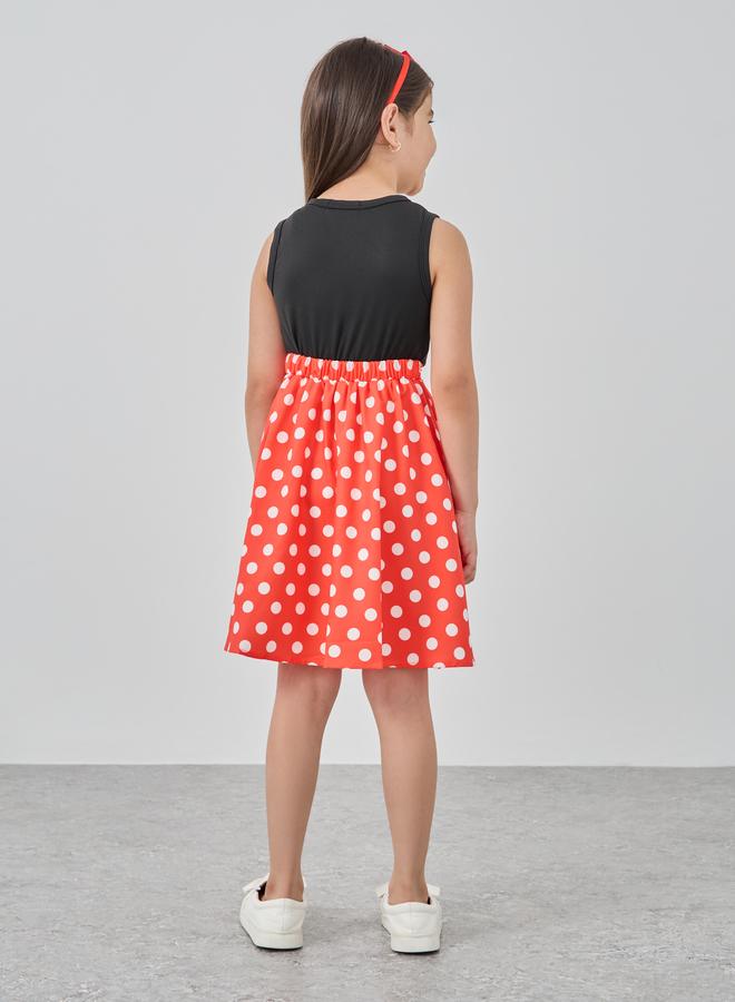 Take Two Bow Detail Polka Dot Print Dress - Image 5
