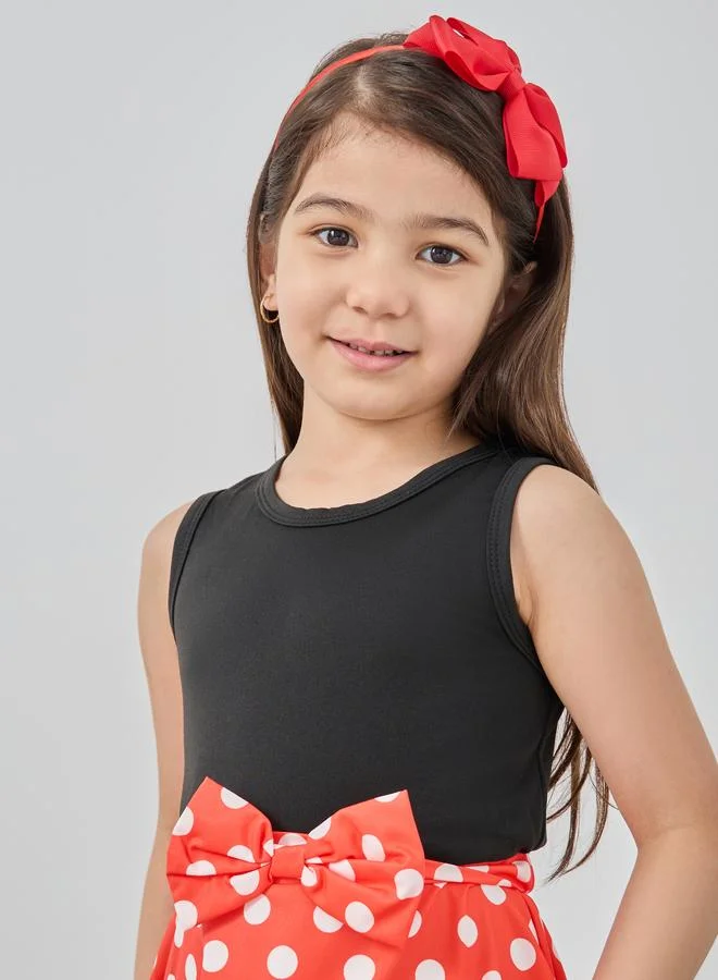 Take Two Take Two Bow Detail Polka Dot Print Dress