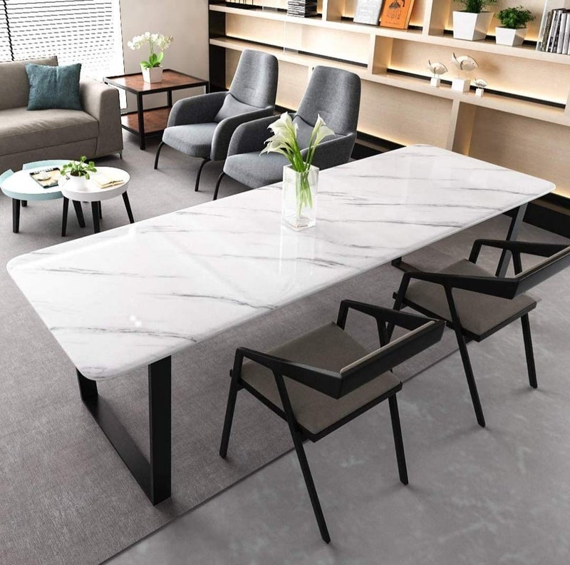 Aatamiy Marble Wallpaper Kitchen Backsplash Wallpaper Self-Adhesive Wall Stickers Anti-Mold and Heat Resistant Stickers Cabinets Wardrobe Almirah Countertop Furniture Decorative (60 x 200 cm) - Image 2