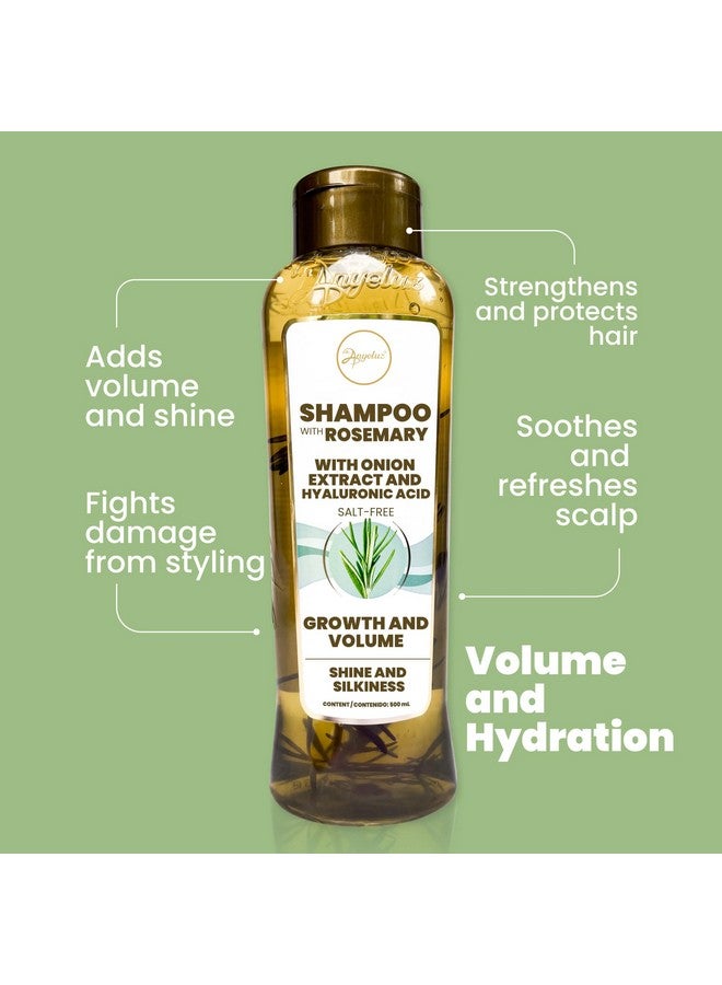 ANYELUZ Kit Duo Rosemary Shampoo + Mini Travel Size, With Onion Extract, Hyaluronic Acid And Rosemary  - Image 2