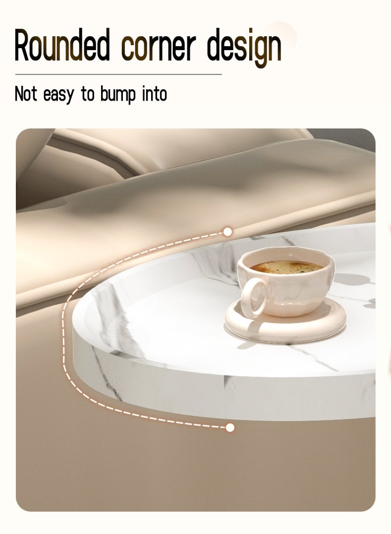 طاولة جانبية صغيرة، طاولة نهائية على شكل 23 بوصة للأريكة والسرير، طاولة صينية تلفزيون بإطار معدني للأريكة وغرفة المعيشة وغرفة النوم - Image 5