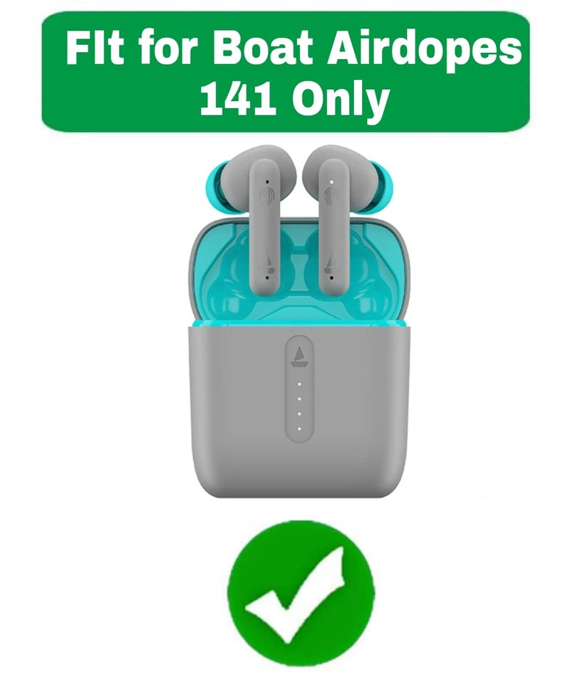 Meyaar Leather Case Cover Only Compatible with Boat Airdopes 141 & Boat Airdopes 148 (Earbuds Not Included) (Leather Black) (NOT Made for 141 ANC) - Image 2