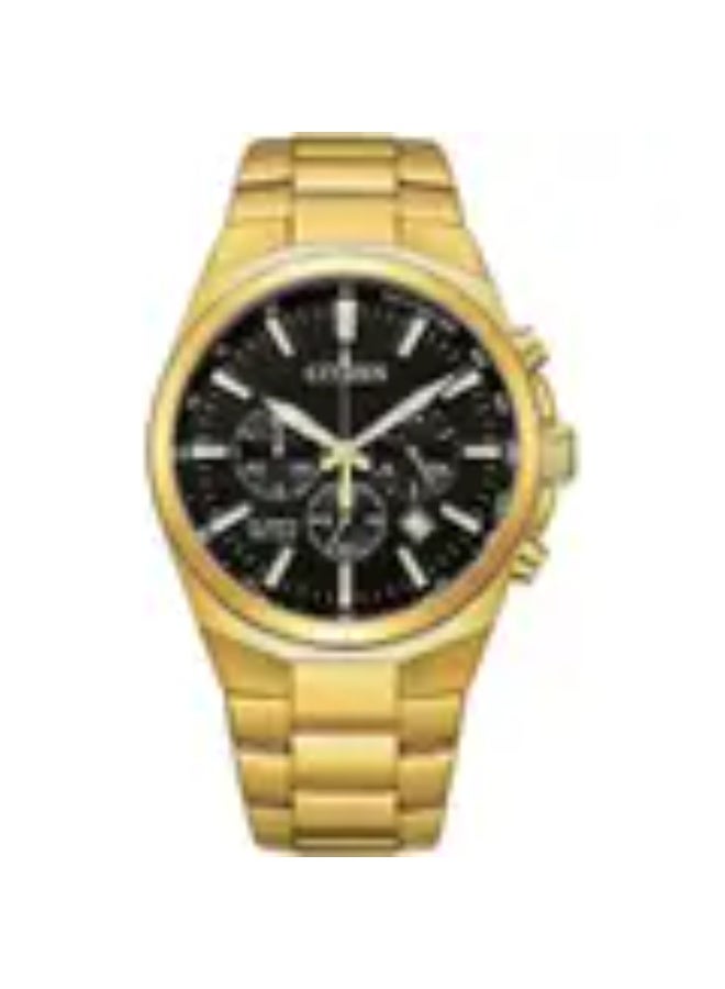 CITIZEN Skip to the beginning of the images gallery Citizen AN8173-51E Analog Men's Watch, Stainless Steel Strap - Gold Black - Image 1