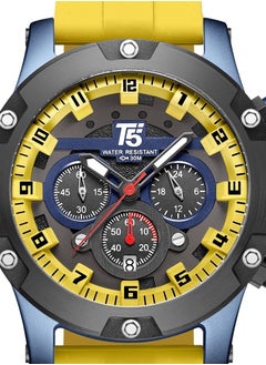 T5 T5 Men's Chronograph Silicone strap Watch  - Image 3