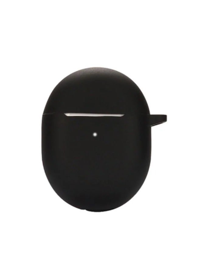 ELMO3EZZ Silicon Soft Cover Compatible With Redmi Buds 4 / Redmi Buds 4 case/Redmi Buds 4 Cover (Black)