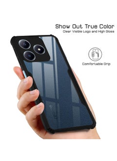 Wtech Realme C63 4G 2024 Hybrid TPU Silicone With Raised Armour Bumpers Slim Case Cover - Black  - Image 3
