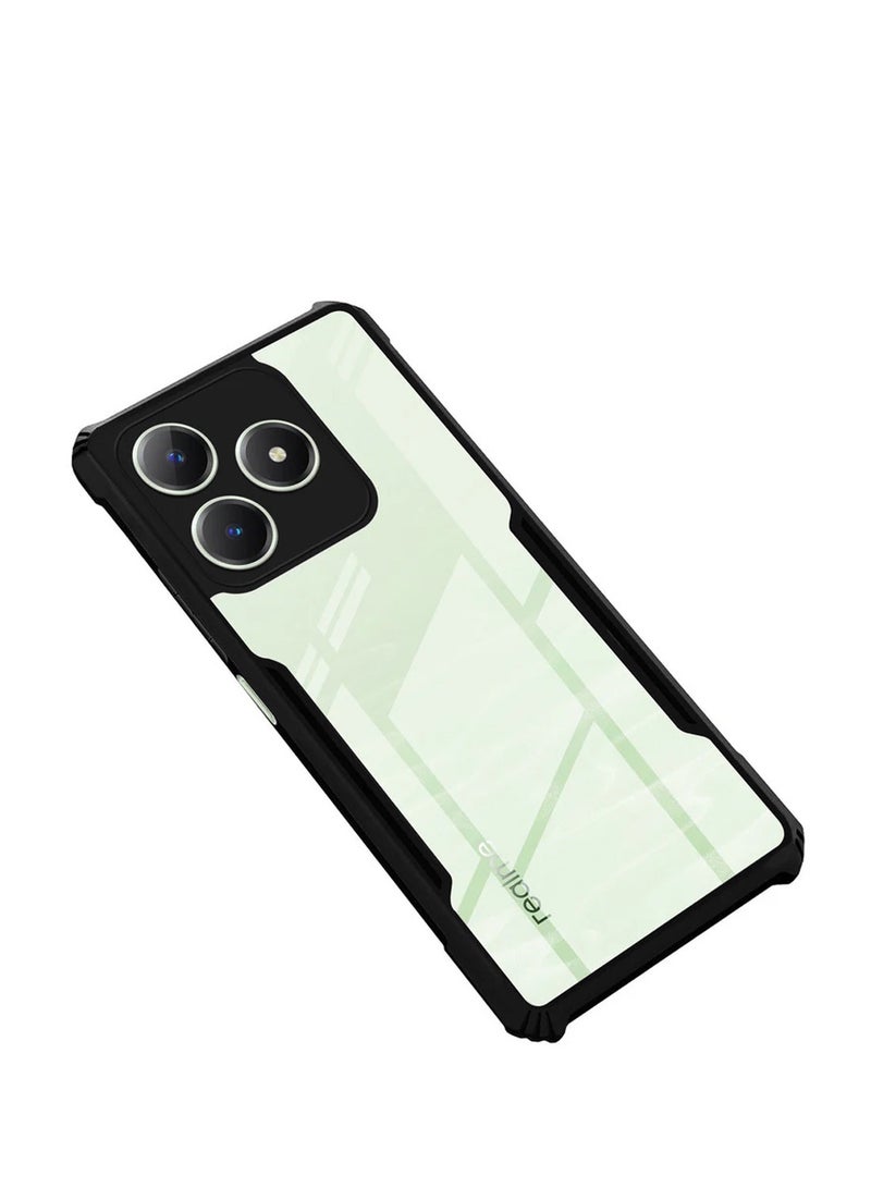 Wtech Realme C63 4G 2024 Hybrid TPU Silicone With Raised Armour Bumpers Slim Case Cover - Black - Image 4