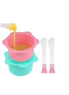 SYOSI Silicone Wax Warmer Pot, Non-Stick Wax Pot Silicone Bowl Replacement, Reuse Waxing Bowl, Wax Melt Warmer Liner With 2Pcs Silicone Spatulas for Hair Removal  - Image 1