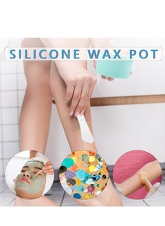 SYOSI Silicone Wax Warmer Pot, Non-Stick Wax Pot Silicone Bowl Replacement, Reuse Waxing Bowl, Wax Melt Warmer Liner With 2Pcs Silicone Spatulas for Hair Removal  - Image 5