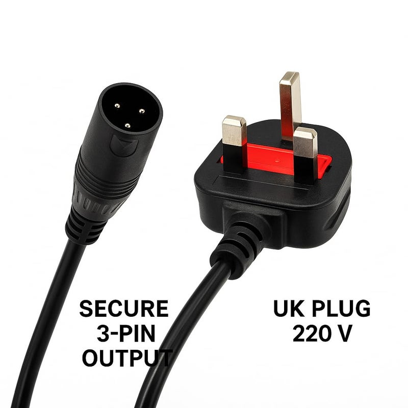 FUKUKAWA® 48V 2A Electric Scooter & E-Bike Battery Charger DC 54.6V Output | Fast & Safe Smart Charger with Multi-Protection, Overheat & Overcurrent Safety | 220V UK Plug for Lithium Battery Delivery - Image 3