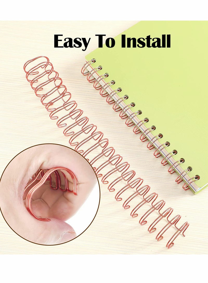 Wire Binding Spines,Twin Loop Wire Binding Spines,20 Pcs Double Loop Wire Binding Rings Wire Cinch, 1 Inch (2.54 cm) 23 Holes Binder Combs - Image 5