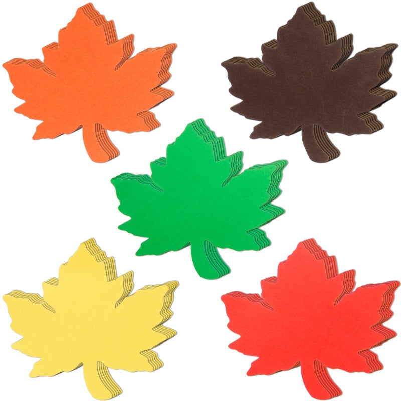 360 Pieces Maple Leaves Cutouts Fall Leaf Paper Cut Outs Assorted Colors Fall Leaves Die Cuts for Autumn Thanksgiving Classroom Bulletin Board Decor Autumn Crafts