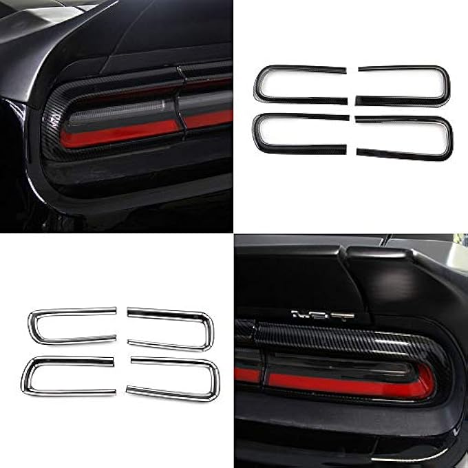 Niathi Fit For Challenger Taillight Cover Trim Carbon Fiber Accessories For Dodge Challenger 20152023 - Image 5