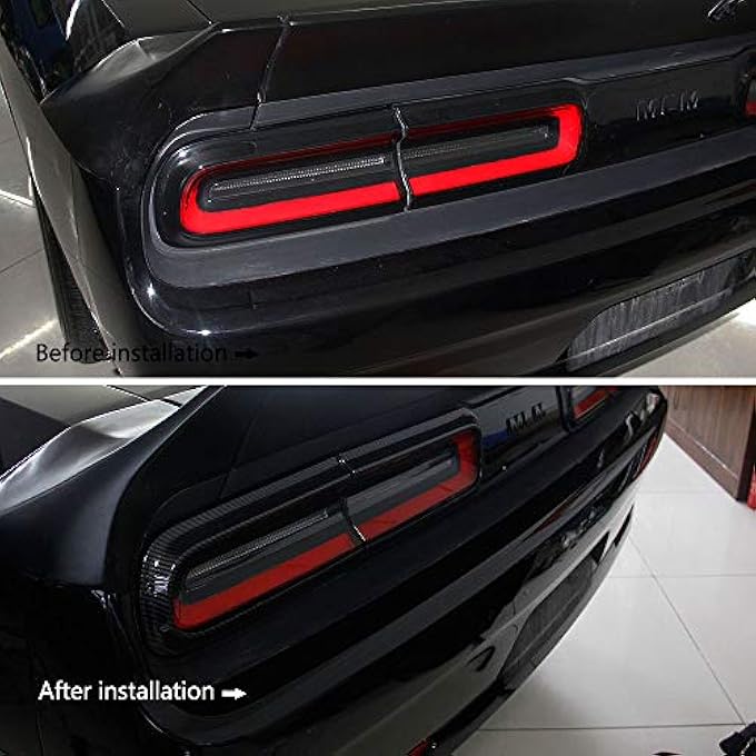 Niathi Fit For Challenger Taillight Cover Trim Carbon Fiber Accessories For Dodge Challenger 20152023 - Image 4