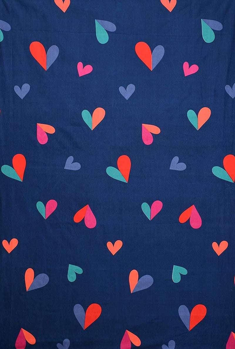 MORADO ® Premium Glace Cotton 100 GSM Geometric Double Bedsheet with 2 King Size Pillow Covers (Dark Blue, 90X100 Inch) - Image 2
