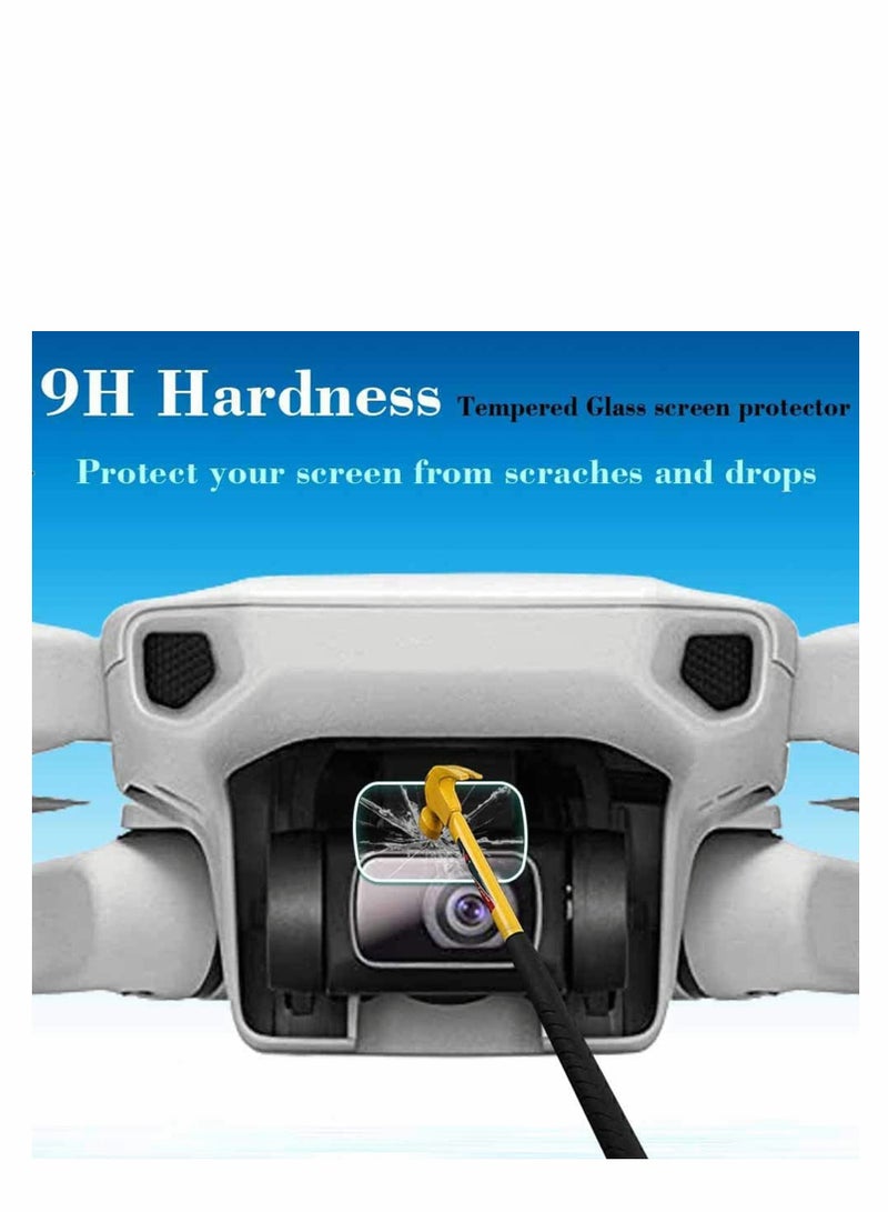 SYOSI Lens Screen Protector for DJI Mavic Mini 2 / DJI Mini - Drone, 0.3mm 9H Hardness Tempered Glass Lens Saver Accessory Anti-Scrach, 6 Pack - Image 3