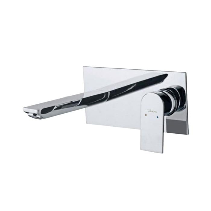 JAQUAR Lyric Series Exposed Part Kit of Single Lever Basin Mixer Wall Mounted Consisting of Operating Lever, Cartridge Sleeve, Wall Flange, Nipple & Spout (Compatible with ALD-233N & ALD-235N) - Image 1