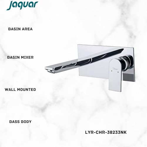 JAQUAR Lyric Series Exposed Part Kit of Single Lever Basin Mixer Wall Mounted Consisting of Operating Lever, Cartridge Sleeve, Wall Flange, Nipple & Spout (Compatible with ALD-233N & ALD-235N) - Image 2