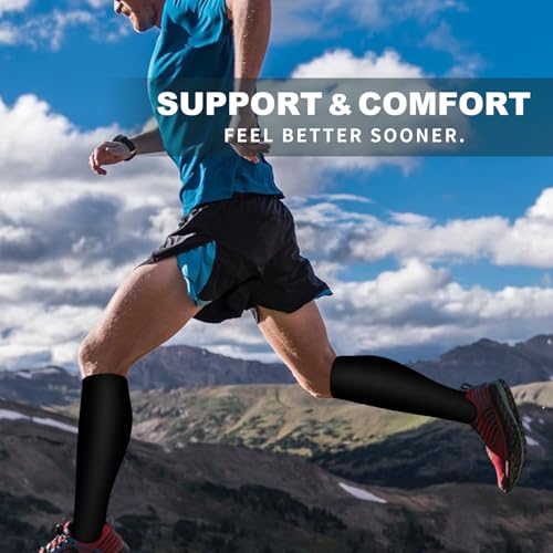 Bluemaple 6 Pack Copper Compression Socks for Women and Men Circulation-Best Support for Medical,Running,Nursing,Athletic - Image 4