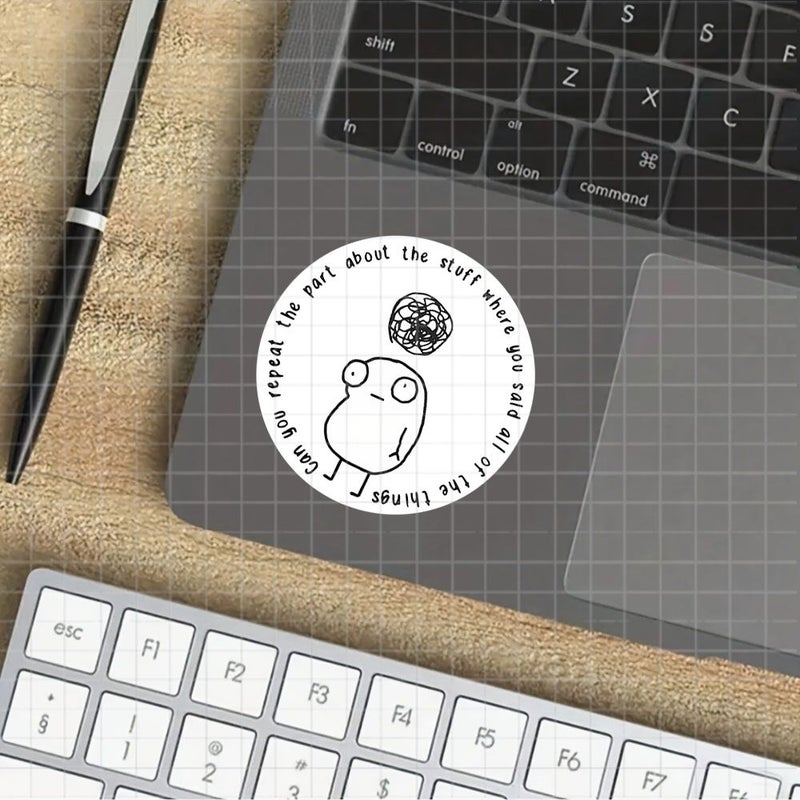 3 Inch Polychrome Vinyl Sticker With Quirky Character And Mess Art For Laptops - Image 3