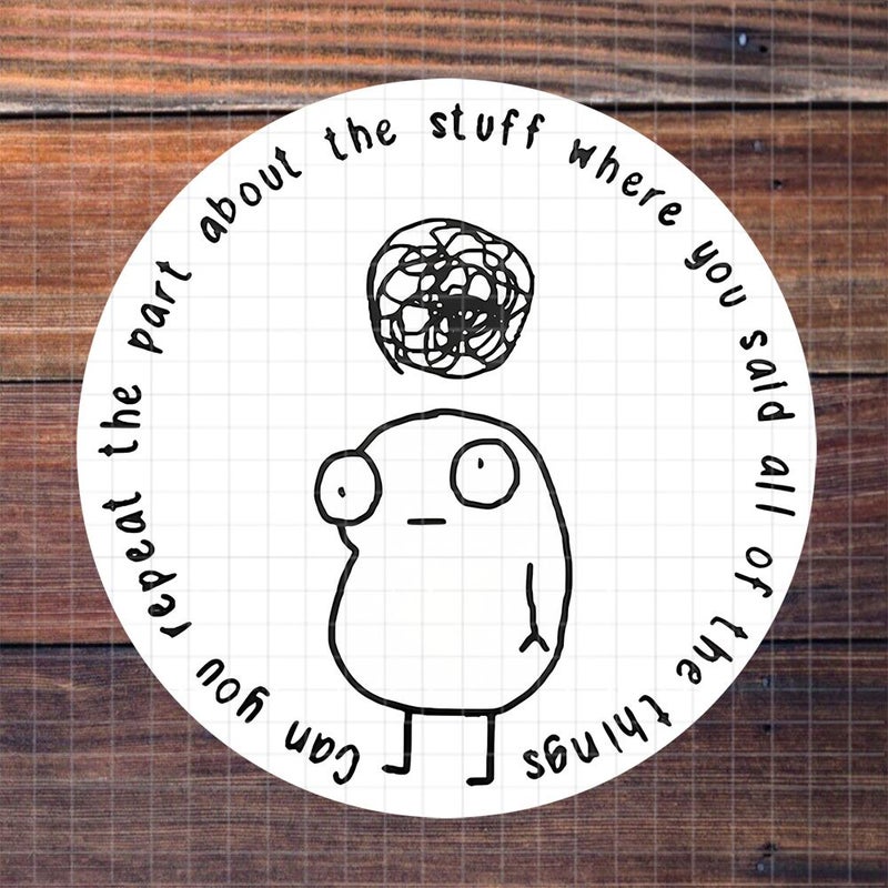 3 Inch Polychrome Vinyl Sticker With Quirky Character And Mess Art For Laptops - Image 1