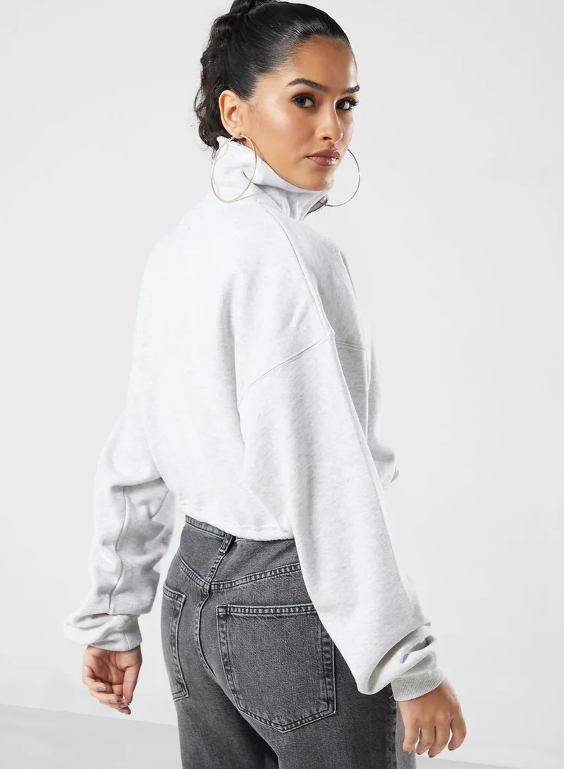 Grimey Logo High Neck Cropped Top